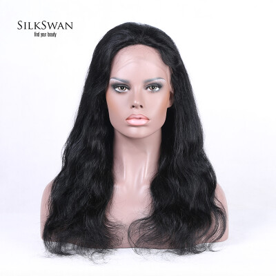 

Silkswan Remy Hair 360 Lace Frontal Wigs Body Wave 130% Density Peruvian 100% Human Hair Wigs 12-26inch