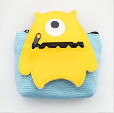 

Small monster creative bag key bag men ladies holding cute canvas coin bag