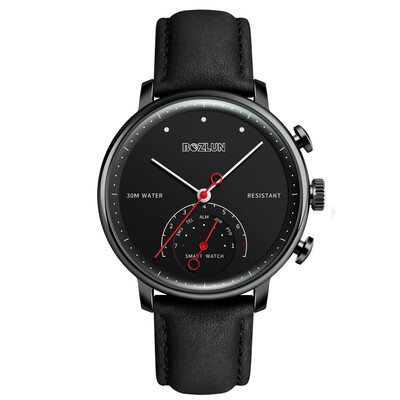 

BOZLUN Smart Watch Многофункциональный спортивный досуг Quartz Black Shell Черный черный пояс H8