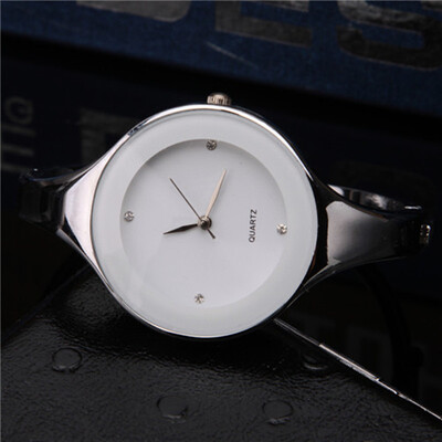 

2017 Fashion Women Watch Роскошный бренд из нержавеющей стали Bangle Watch Quartz Простой случайный женский Rhinestone WristWatch Clock