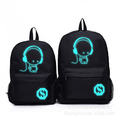 

Luminous casual canvas backpack as gift for children