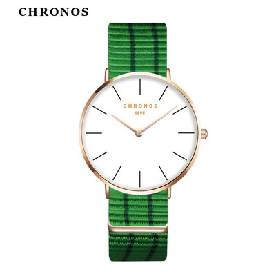 

CHRONOS Роскошные часы Мужчины Женщины Случайные спортивные часы Классические нейлоновые женские кварцевые наручные часы