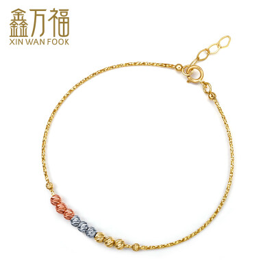 

Xin Wan Fu Zhu Lian 18K three-color gold fashion bracelet about 1.20-1.30g