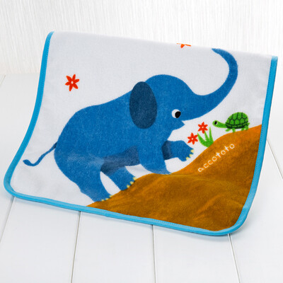 

UCHINO Japan infield cute animal entrance towel cut velvet 100 cotton Luo Lai introduced children towel bath towel 3030 blue