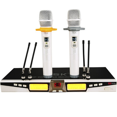 

Беспроводный микрофон высокого качества iSK UM9000 с двумя выделенными микрофонами KTV / Speaking