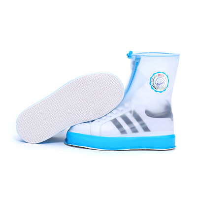 

Warrior rain boots waterproof non-slip shoes cover men&women thick rain boots Shoe HXL228 blue L