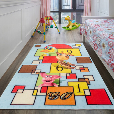 

Li home cartoon comfortable and durable living room bedroom non-slip carpet 3D blanket fans 120 * 170cm