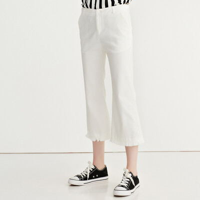 

Yixiang Li Ying white bell pants 160686301 white