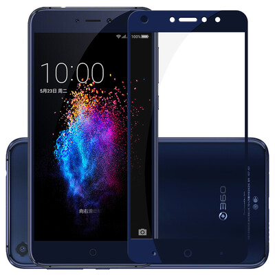 

Meiyi 360N5S Mobile Shell Steel TPU Soft Shell Cover 360N5S Full Cover Tempered Film Set Apply to 360 N5S Deep Blue