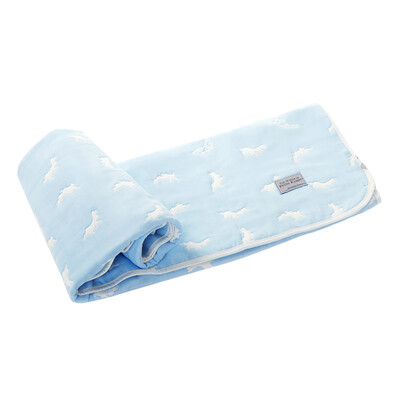 

Jingdong supermarket] than the rabbit (Peter Rabbit) baby blanket baby gauze cover covered with blanket blue