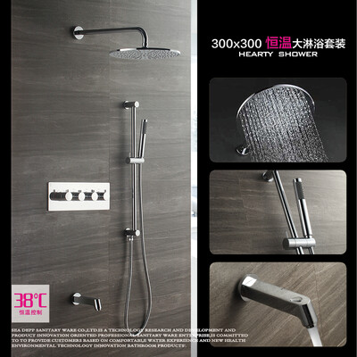 

HIDEEP Three function thermostatic shower set rain shower faucet