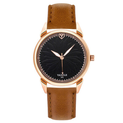 

YAZOLE Rose Gold Fashion OL Watch Women Top Famous Brand Luxury Women's Watches Unique Dress Wristwatch Female Clock