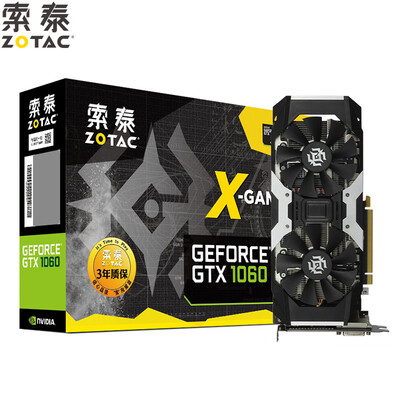 

ZOTAC GeForce GTX1060 X-GAMING OC Game E-sport Desktop Discrete Graphics 6GD51569-17848008MHz