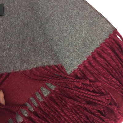 

19075cm 2017 New Fashion Double-sided Pure Color Cashmere Scarf Keep Warm Comforter Wool Thickness Scarf Fringed Pashmina shawl