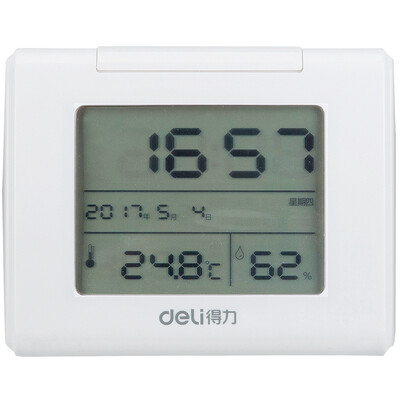 

Deli 9026 fashion classic large-screen digital multi-function electronic alarm clock lazy clock clock creative temperature&humidity display night backlight