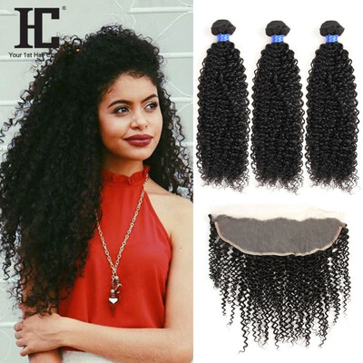 

Бразильские кудрявые связки волос с узором к уху Кружева Фронтальный код красоты Волосы Бразильская девственница Кудрявые вьющиеся волосы с фронтальным 13x4