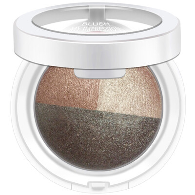 

MY IMPRESSION streamer three-color three-dimensional eye shadow 6g smoked earth waterproof not blooming three-dimensional lasting natural soft