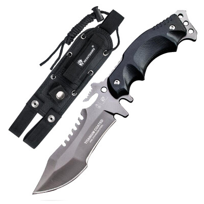 

Han Road / HX OUTDOORS Trident outdoor tactical knife high hardness straight knife field survival knife outdoor knife