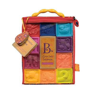 

BToys than the music pinch Le digital soft embossed toy building block nontoxic gnawing sensory training early education digital shape recognition 6 months BX1002Z