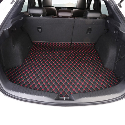 

Huazha Mazda CX-4 trunk mat 2016 new Mazda cx4 car leather full surrounded tail box mat modified Mazda cx4 special accessories sports black 1 piece set