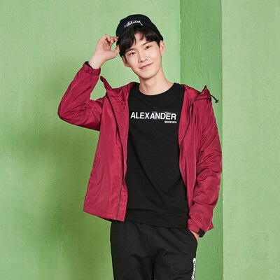 Semir Jacket Male 2017 Fall Men Men Hooded Jacket Tide Youth Black Leisure Outdoors Teenage Student 13316081311 Wine Red