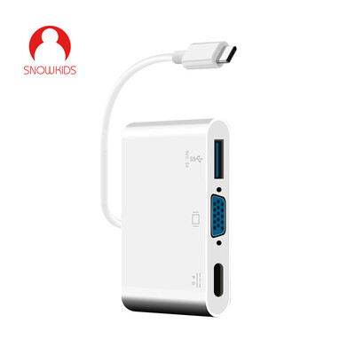 

Snowkids USB-C VGA Интерфейс Видео Многофункциональный конвертер для Apple MacBook12 дюймов