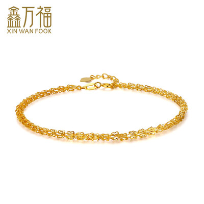 

Xin Wanfu перо любовь 18K золотой браслет простая атмосфера около 1,20-1,40g