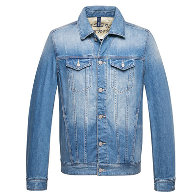 

Semir cowboy jacket male 2017 autumn men's fashion jacket cotton letters printed handsome tide 11316081005 cowboy primary color M