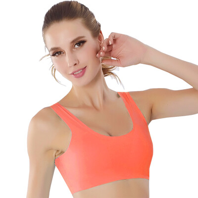 

Zi Yan Lier no steel ring healthy&comfortable sports underwear vest running bra w218 orange L
