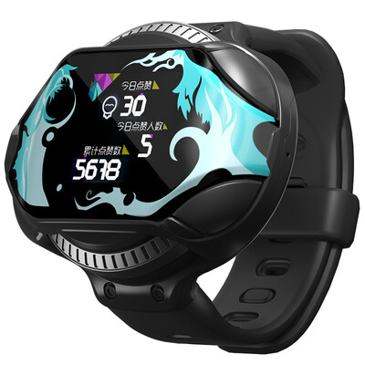 

Terra Star Children&39s Smart Phone Watch Pattern Blue Somatosensory Positioning Anti-drop GPS Watch