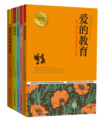 

班主任推荐 新课标必读名著：爱的教育+昆虫记+汤姆索亚+鲁滨孙漂流记+钢铁是怎样炼成的（套装共5册）