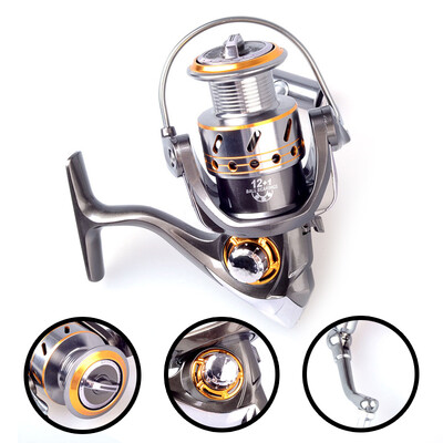 

Fishing Reel 12+1BB 1000 - 6000 series spinning reel for feeder fishing metal handle fishing wheel pesca