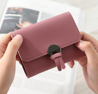 

Short wallet ladies thin section buckle wallet mini wallet folding wallet