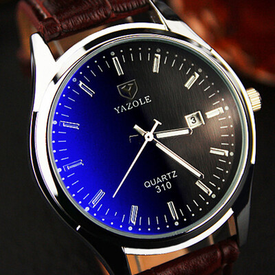 

YAZOLE Luxury Quartz Watch Men Watches 2017 Top Famous Brand Male Clock Leather Wrist Watch Date Quartz-watch