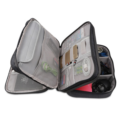 

BUBM DPS three-tier power packs digital accessories finishing package mobile power U disk hard drive data cable storage package iPad mini storage package black