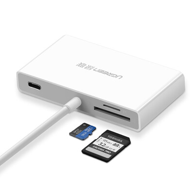 

Зеленый Альянс Тип-C Конвертер Apple MacBook Dock Adapter Adapter Кабель для передачи данных с зарядным устройством PD SD / TF Card Reader USB-C3.1 Hub HUB Splitter 30740