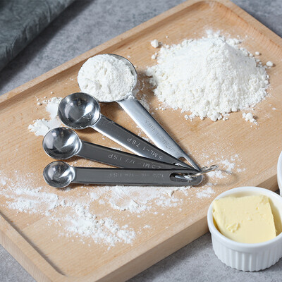 

Magic Kitchen Baking Tools Stainless steel measuring spoons 4-piece set MK-410 with scale spice spoon