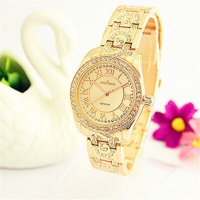 

Fashion Casual Shinny Rhinestone Ladies Quartz Watch CONTENA Luxury Roman Design Women Watch Elegant Crystal Dress Watch