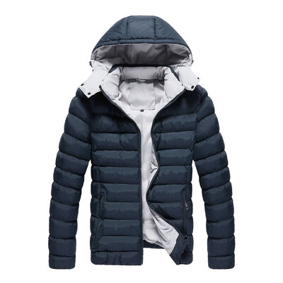 

Men Winter Jacket Hooded Men Parkas Casual Warm Male Hoodies Fashion Thick Thermal Coats Brand Clothing