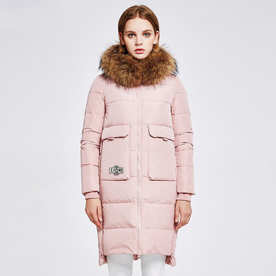 

Flying Feather Down Lady Lace H-shaped Long Profile Silhouette Winter Jacket X1601758N Big Red | 1218 180