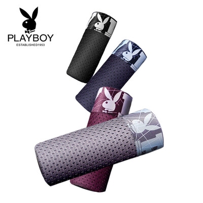 

Playboy 5370-4 men&39s underwear ice silk mesh summer 4 gift box flat angle underwear male senior pants black color multi-color