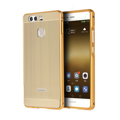 

Роскошный чехол для алюминиевого бампера Huawei P9 + акриловая панель Back Glossy Business Cover для Huawei P9