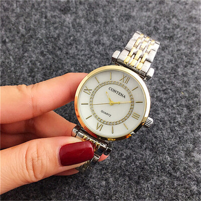 

Simple Vintage Style Ladies Dress Watch Contena Luxury Fashion Quartz Wristwatches Business Women Classic Watches