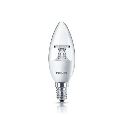 

Jingdong supermarket Philips PHILIPS LED light bulb bubble candle bubble 5W E14 small screw mouth 2700K warm light warm white yellow transparent single