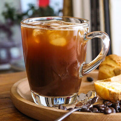

Jingdong Supermarket] Ocean Thai imports of fashion coffee cup transparent glass cup with two suits