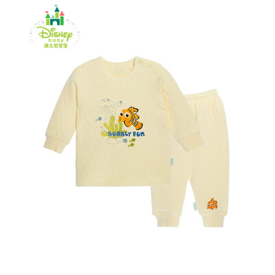 

Jingdong distribution Disney Disney baby warm underwear suit autumn&winter cotton baby thick autumn clothing suit 154T625 light yellow 100cm