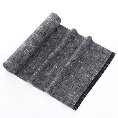 

Yu Zhaolin YUZHAOLIN scarves male winter warm autumn&winter business casual Korean version of the scarf men short scarves black&white trees