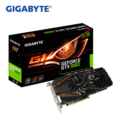 

Gigabyte (GIGABYTE) GTX 1060 G1 GAMING 1594-1809MHzHz / 8008MHz 6G / 192bit GDDR5 graphics card