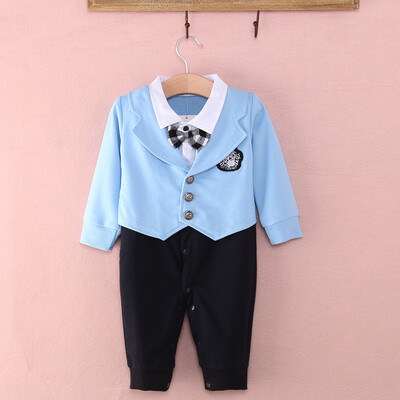 

1Pcs Kid Baby Boy Cotton Gentleman Romper Jumpsuit Bodysuit Clothes Outfit 0-24M
