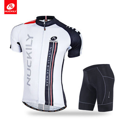 

NUCKILY Mens summer road bike apperal manufacture custom design cycling jersey&short suit